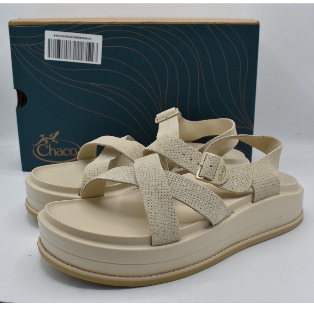 Chaco Townes Midform Suede Sandal Womens 11 Khaki New Platform Shoes